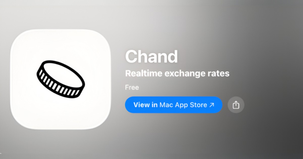 Chand - نمایش لحظهای قیمت طلا، سکه، دلار و ارزهای دیجیتال در آیفون